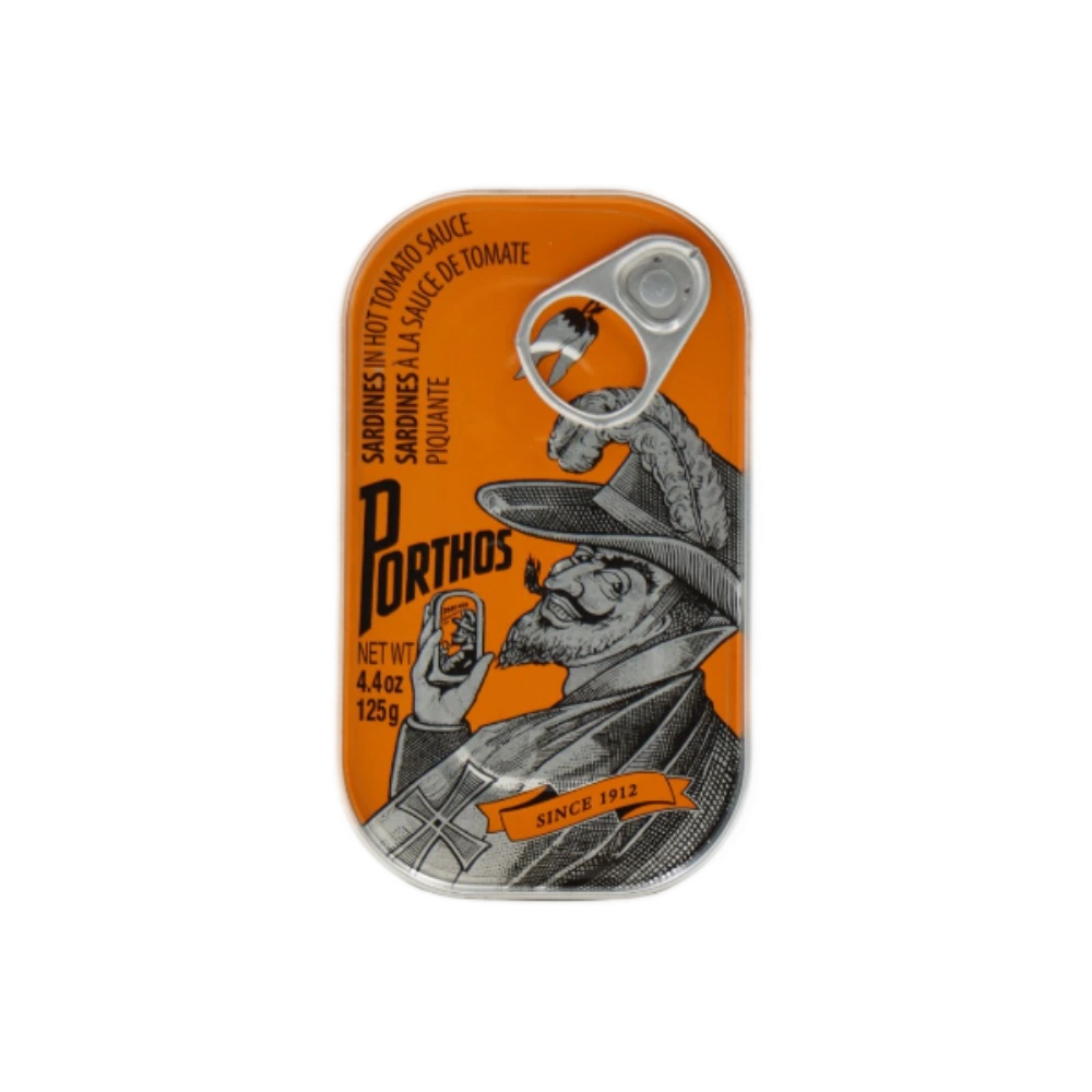 Sardinas en salsa de tomate picante Porthos 125g